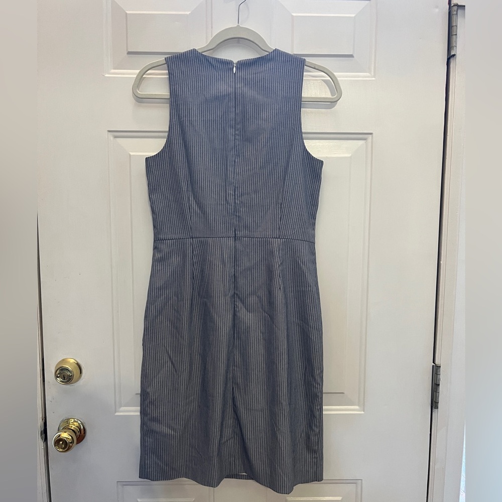 Banana Republic Striped Faux Wrap Sleeveless Mini Dress, Size 6 - Picture 2 of 12